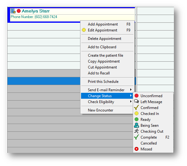 Changing Appointment Status TotalMD Help Center