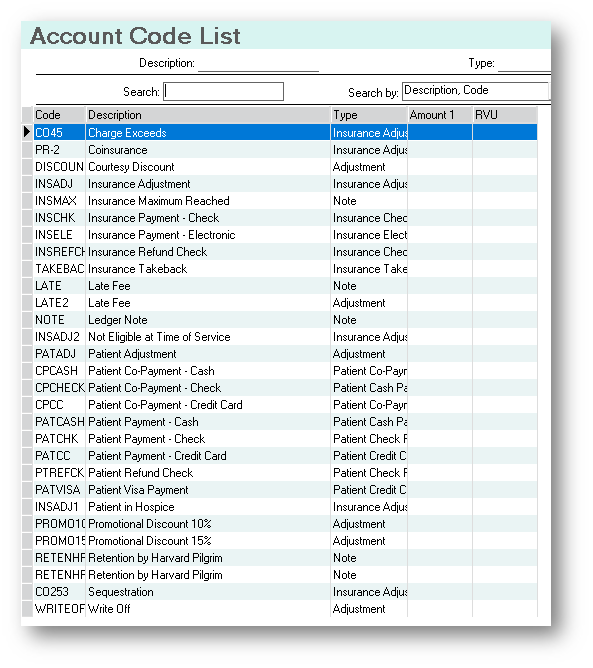 Adding Accounting Codes in TotalMD TotalMD Help Center